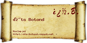 Áts Botond névjegykártya